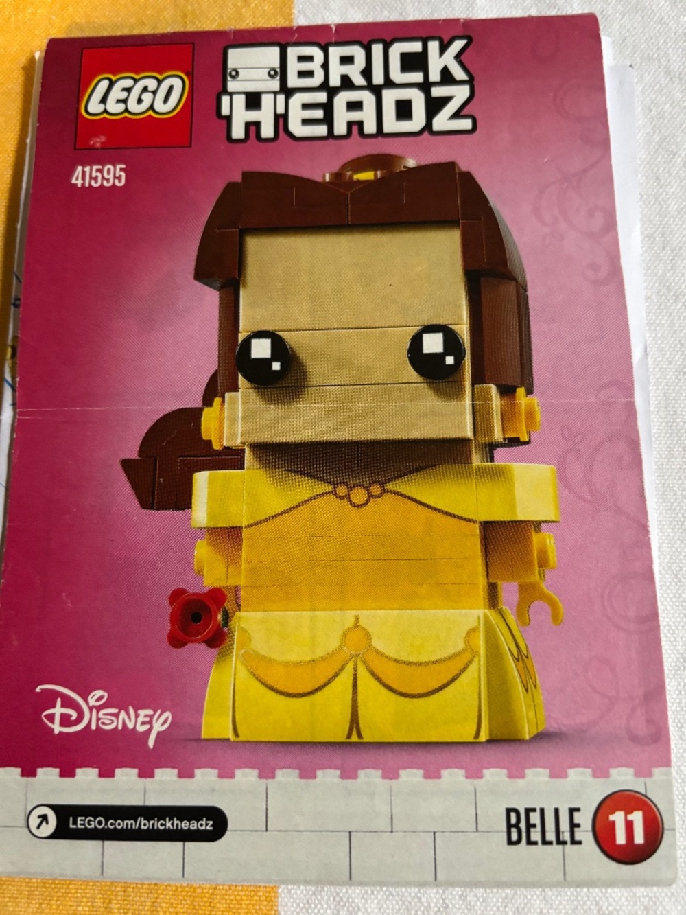 PRE-built LEGO BRICK'H'EADZ 41595 "Belle" with all pieces & instruction manual.
